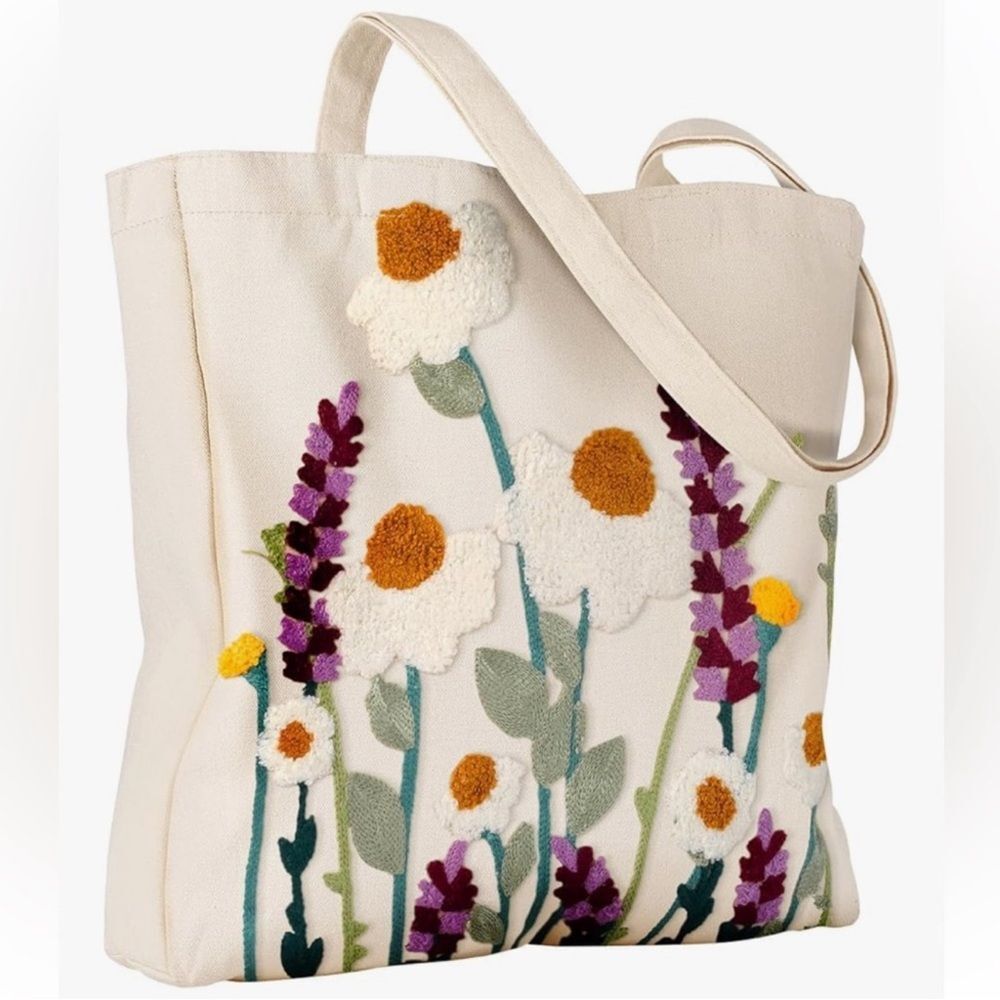 NEW Aesthetic Embroidery Tote Bag for Women - Picture 4 of 4